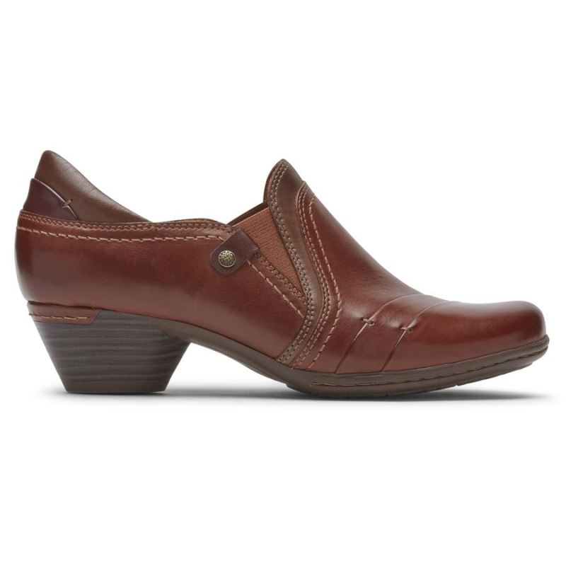 MOCASSINO ROCKPORT COBB HILL LAUREL FEMININOSLIP-ON-TAN
