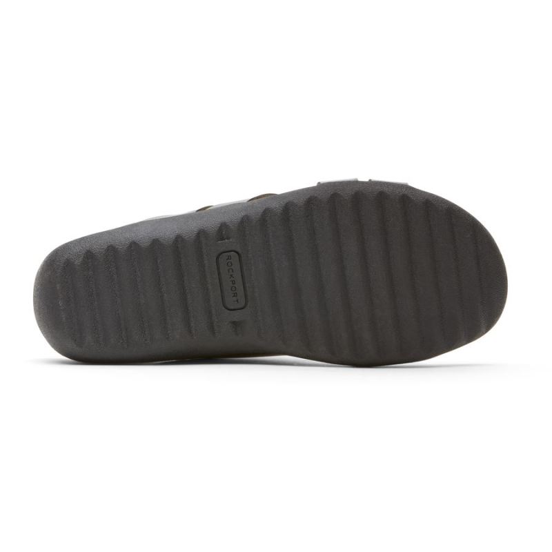 ROCKPORT RIDGE WOVEN FEMININOSLIDE-PEWTER