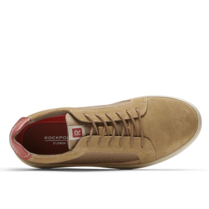 TÊNIS CALDWELL CUPSOLE MASCULINO ROCKPORT - CAMURÇA BEGE/TELA VICUNA
