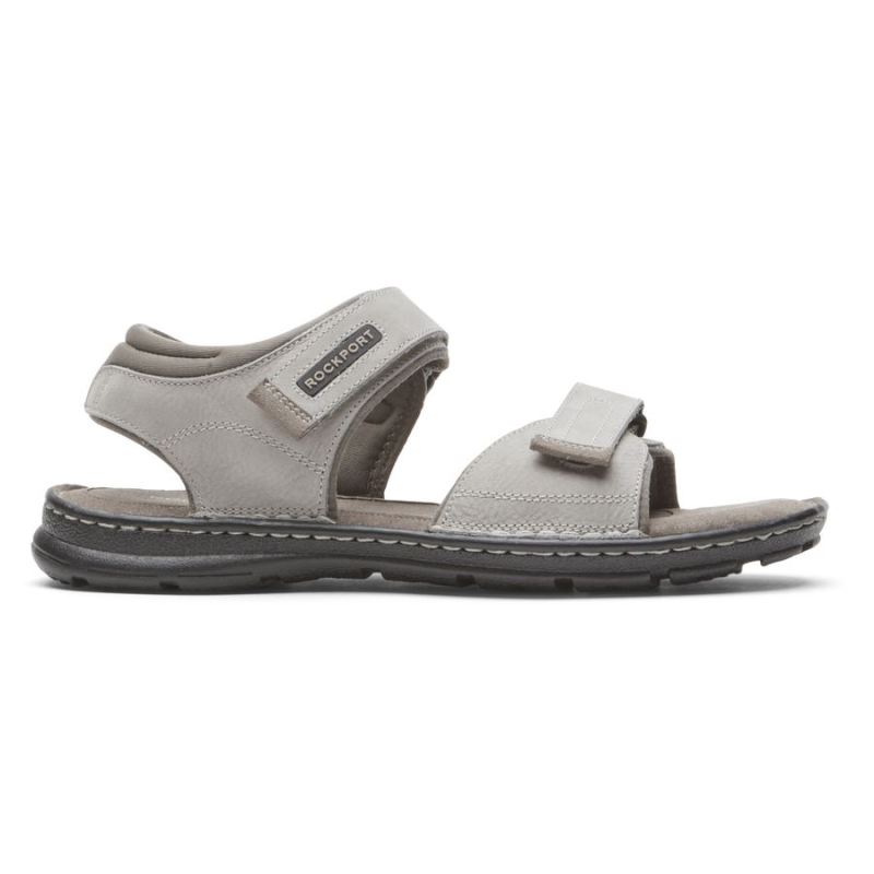 SANDÁLIA MASCULINA ROCKPORT DARWYN COM TIRAS QUARTA - NOBUCK COM PEDRA