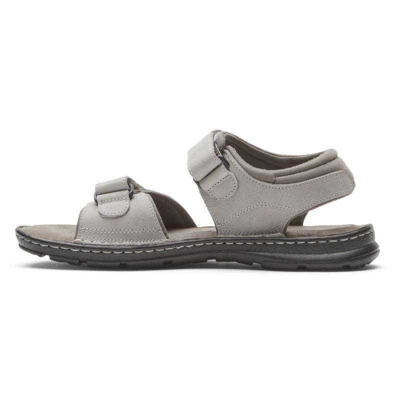 SANDÁLIA MASCULINA ROCKPORT DARWYN COM TIRAS QUARTA - NOBUCK COM PEDRA