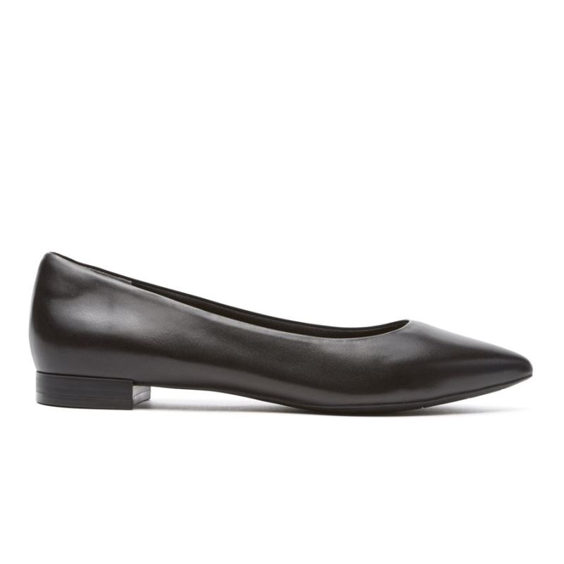 ROCKPORT TOTAL MOTION ADELYN BALLET FLAT FEMININO - PRETO BURN CALF