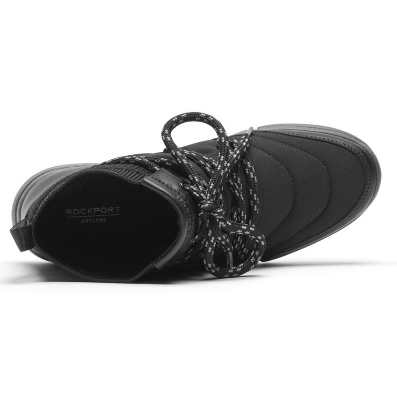 BOTINHA ROCKPORT R-EVOLUTION FEMININA LAVÁVEL E ACOLCHOADA - PRETA