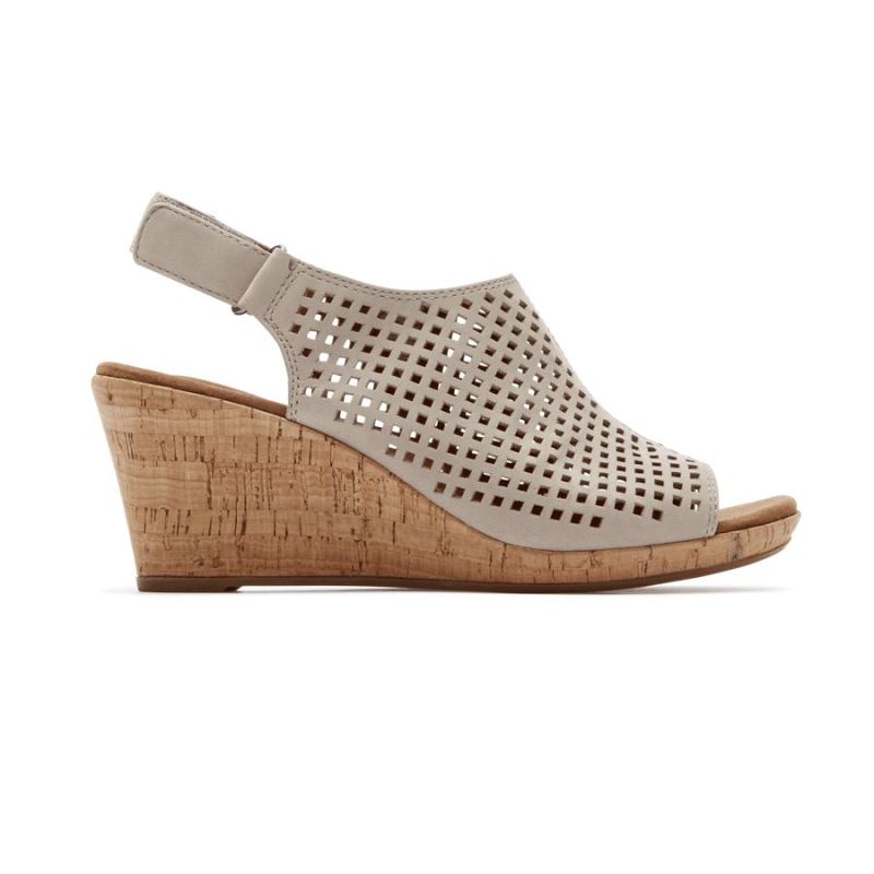 SANDÁLIA BRIAH PERF FEMININA ROCKPORT - COURO TAUPE
