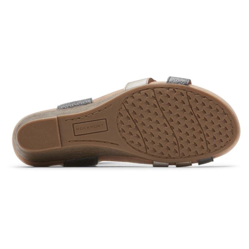 SANDÁLIA ROCKPORT COBB HILL HOLLYWOOD FEMININA COM 4 TIRAS - MARINHO MULTI