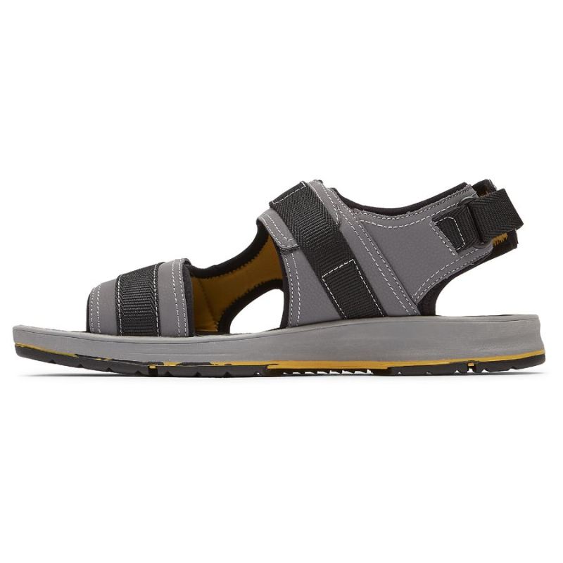 SANDÁLIA MASCULINA LUCKY BAY SPORT COM 3 TIRAS - CINZA