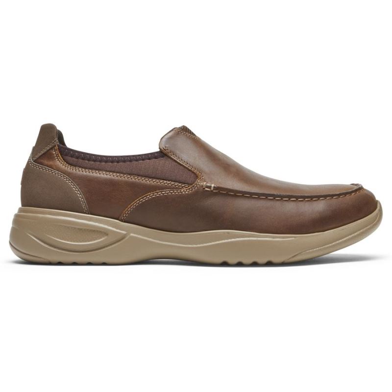 ROCKPORT MEN'S METRO PATH SLIP-ON-AMARELO COURO/CAMURÇA