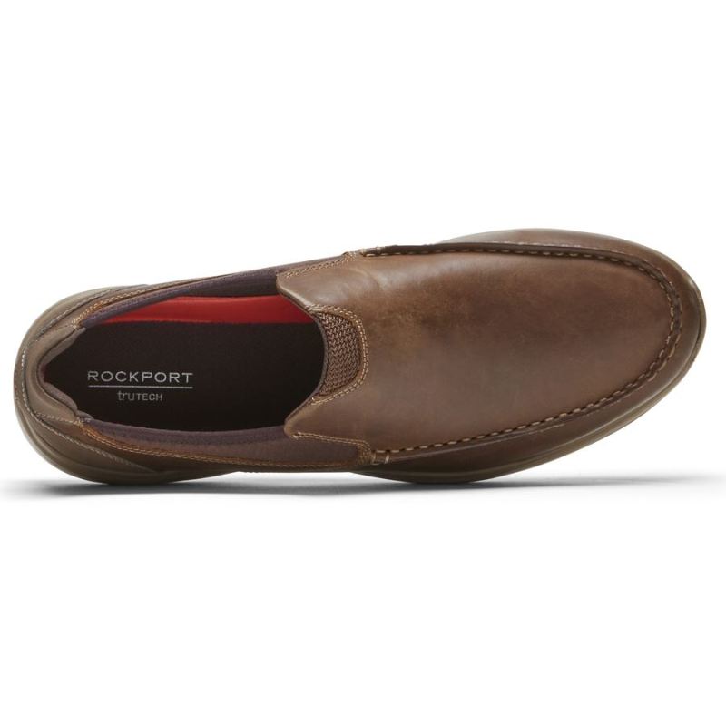 ROCKPORT MEN'S METRO PATH SLIP-ON-AMARELO COURO/CAMURÇA