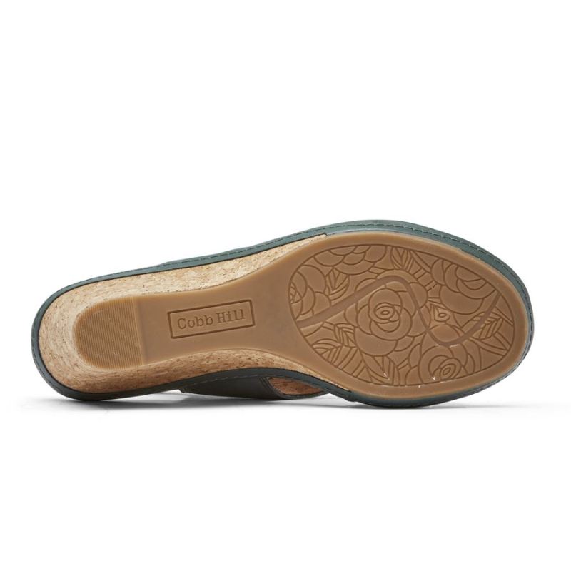 SANDÁLIA ROCKPORT FEMININA COBB HILL JANNASLINGBACK PERFURADO - AZUL-AZUL