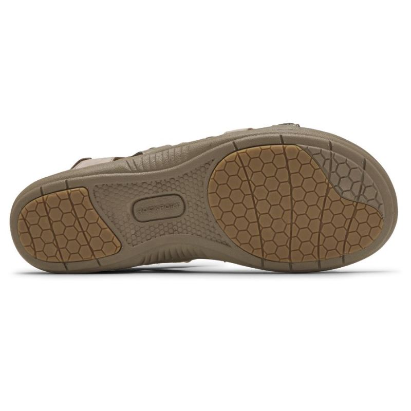 SANDÁLIA Feminino ROCKPORT COBB HILL RUBEY COM 3 TIRAS - TAUPE