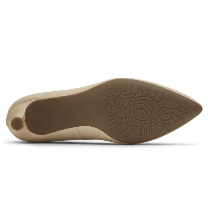 SALTO TRU365 50MM FEMININO ROCKPORT - BEGE VERNIZ