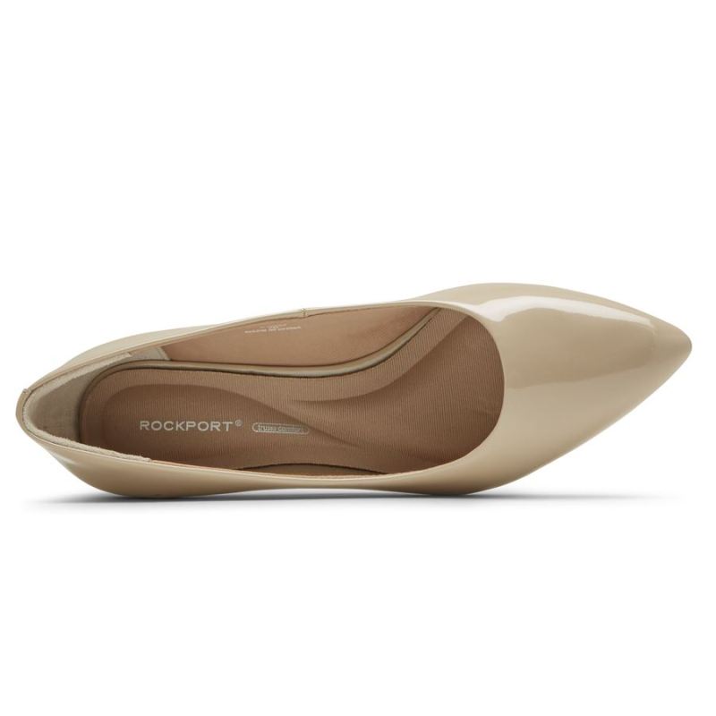 SALTO TRU365 50MM FEMININO ROCKPORT - BEGE VERNIZ