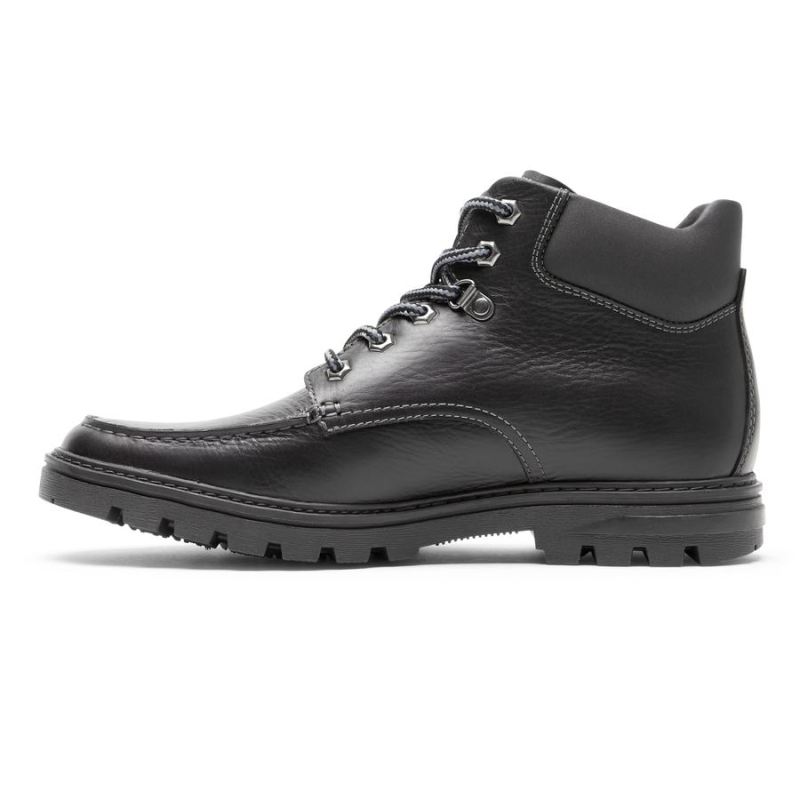 BOTA ROCKPORT MASCULINA WEATHER OR NOT COM BICO MOC - IMPERMEÁVEL - COURO PRETO