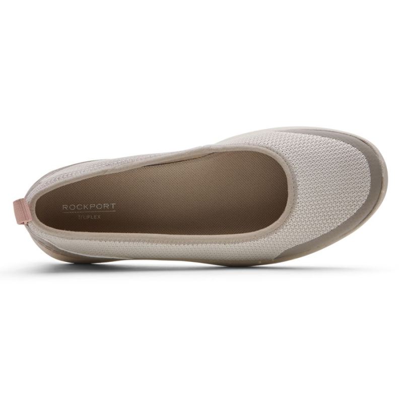 Ballet de Malha Truflex Fly Feminino RockportFlat-Off-White