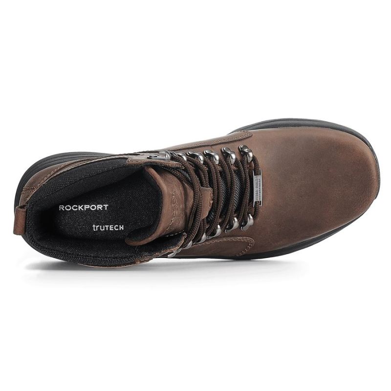 BOTA MASCULINA ROCKPORT COLD SPRINGS ELKHART IMPERMEÁVEL - BEGE/AREIA