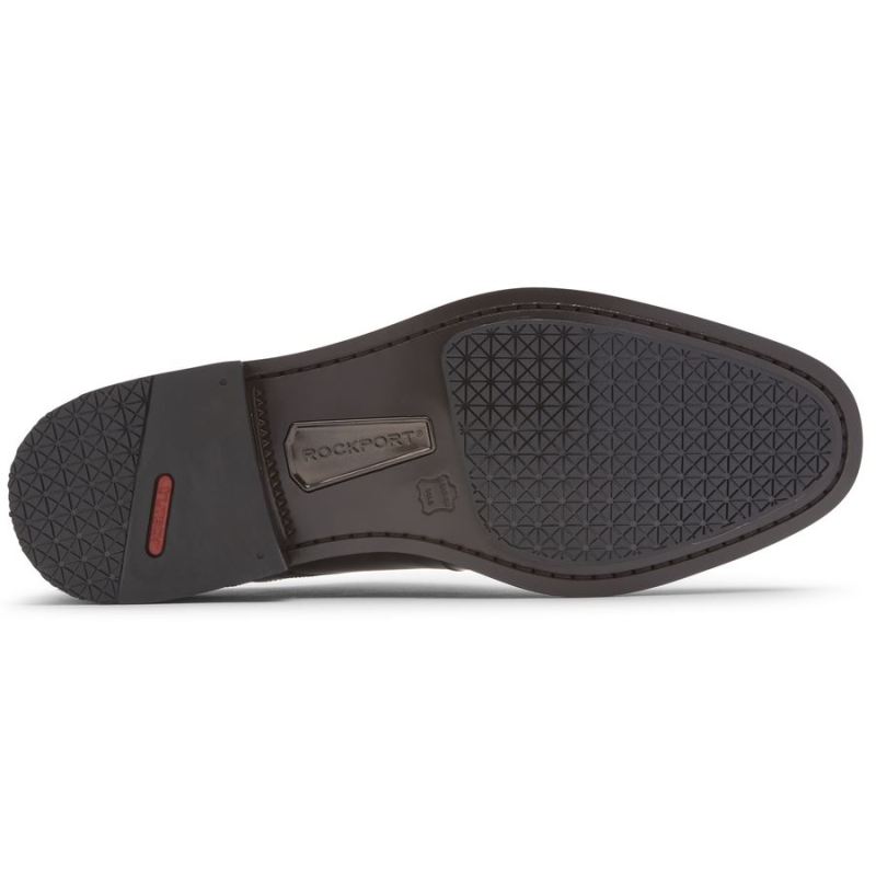 Bota masculina ROCKPORT TOTAL MOTION OFFICE bico fino Oxford - Marrom escuro
