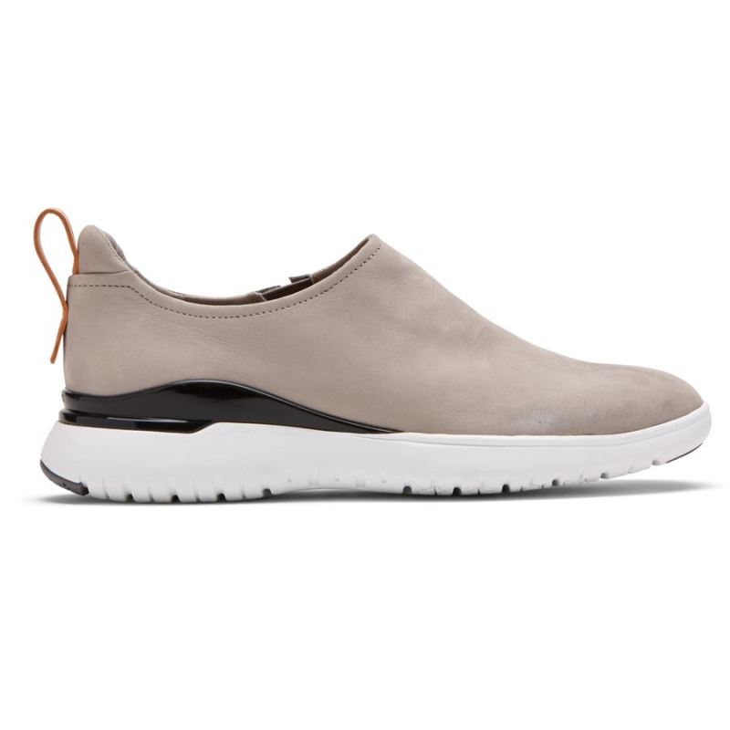 SANDÁLIA ROCKPORT FEMININA TOTAL MOTION SPORT HIGH SLIP-ON - NUBUCK CINZA AÇO