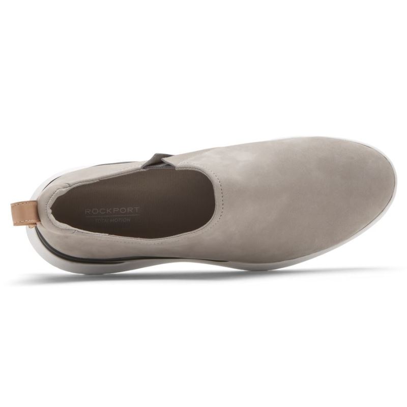 SANDÁLIA ROCKPORT FEMININA TOTAL MOTION SPORT HIGH SLIP-ON - NUBUCK CINZA AÇO
