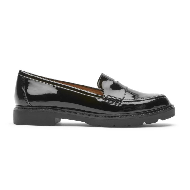 MOCASSINO KACEY PENNY FEMININO ROCKPORT - PRETO VERNIZADO