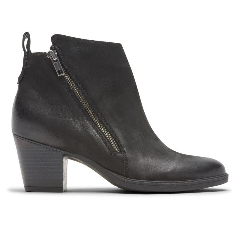 BOTA ROCKPORT FEMININA MADDIE COM ZÍPER - PRETA