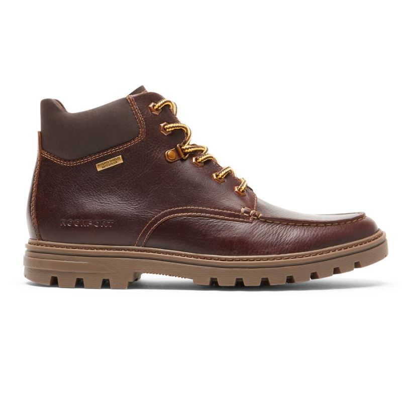 BOTA MASCULINA ROCKPORT WEATHER OR NOT MOC TOE - IMPERMEÁVEL - COURO MONKS ROBE