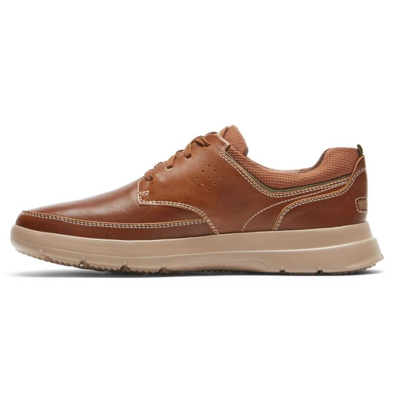 TÊNIS MASCULINO ROCKPORT TRUFLEX CAYDEN COM BICO PLANO - COURO MADEIRA