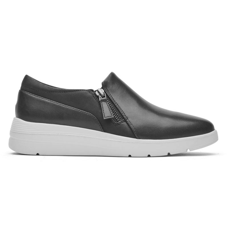 TÊNIS ROCKPORT TOTAL MOTION LILLIE FEMININO COM ZÍPER LATERAL - PRETO