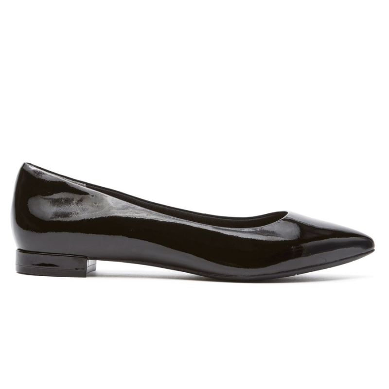 ROCKPORT TOTAL MOTION ADELYN BALLET FLAT FEMININO-PRETO VERNIZ