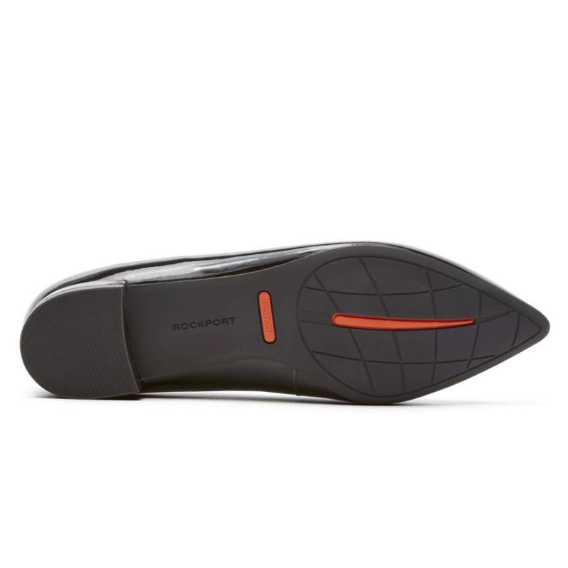 ROCKPORT TOTAL MOTION ADELYN BALLET FLAT FEMININO-PRETO VERNIZ
