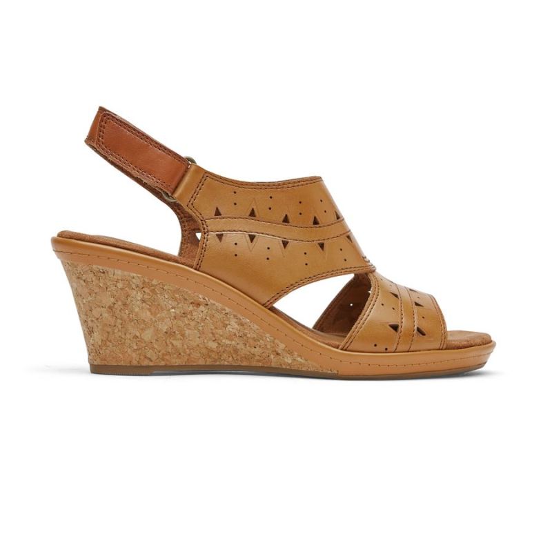 ROCKPORT COBB HILL JANNA SLINGBACK PERFURADO FEMININO - BEGE