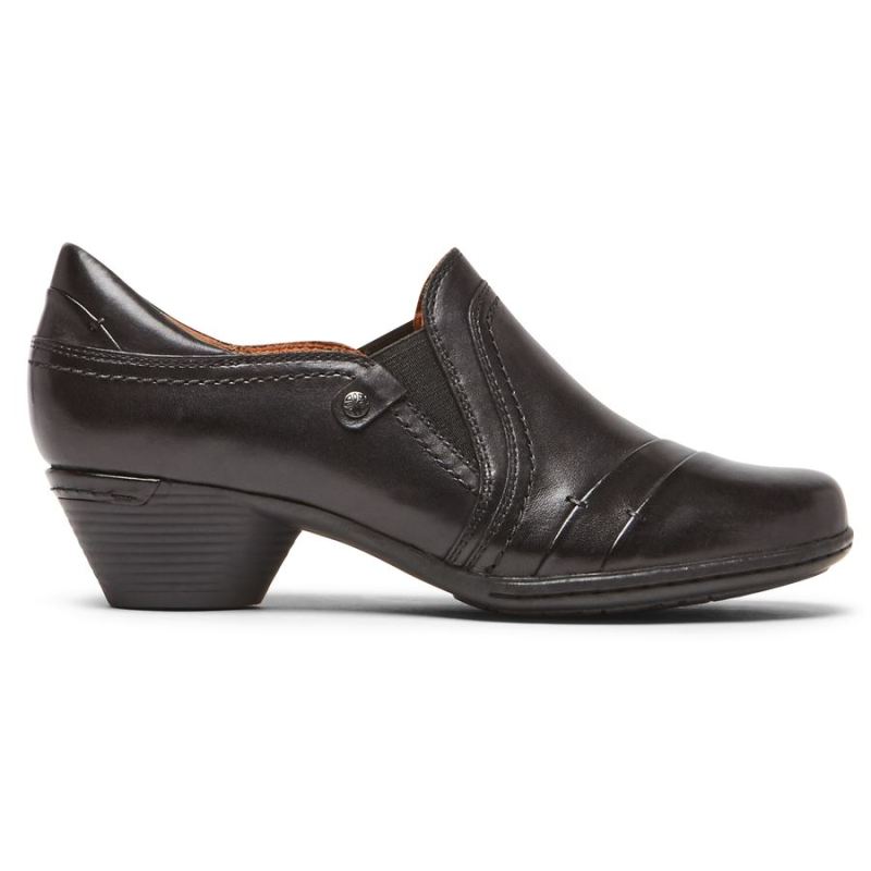 ROCKPORT COBB HILL LAUREL SLIP-ON FEMININO - COURO PRETO