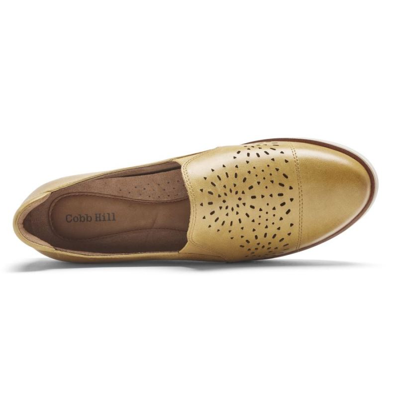 ROCKPORT FEMININO COBB HILL LACI TWIN-GORE SLIP-ON-SUNBEAM COURO