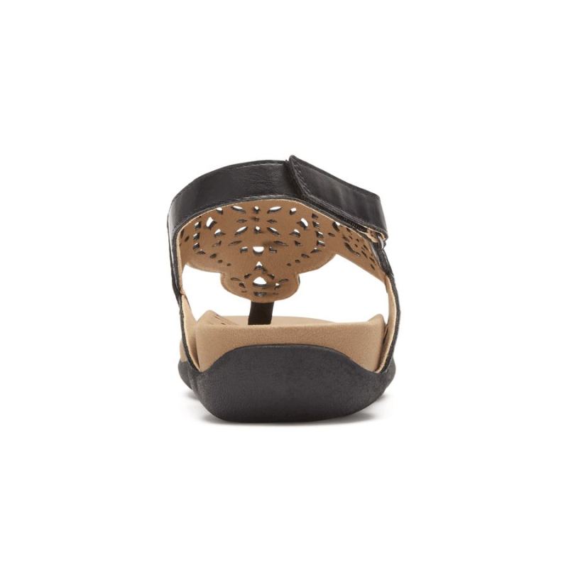 SANDÁLIA ROCKPORT RIDGE CIRCLE CUTOUT THING - PRETA