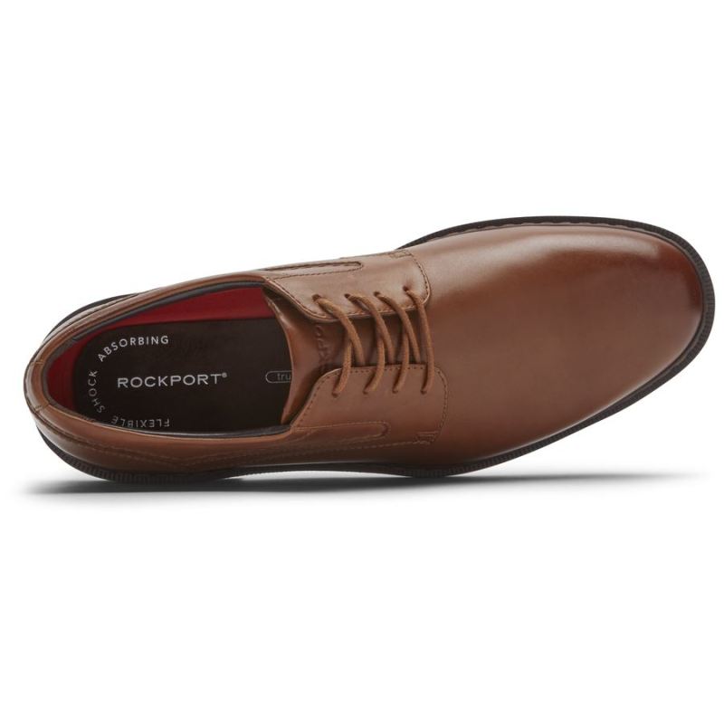 ROCKPORTBota Masculina Tanner Biqueira Lisa Oxford - Conhaque