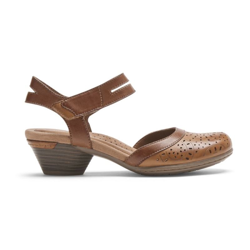 ROCKPORT COBB HILL LAUREL PERFURADO MARY JANE-TAN FEMININO