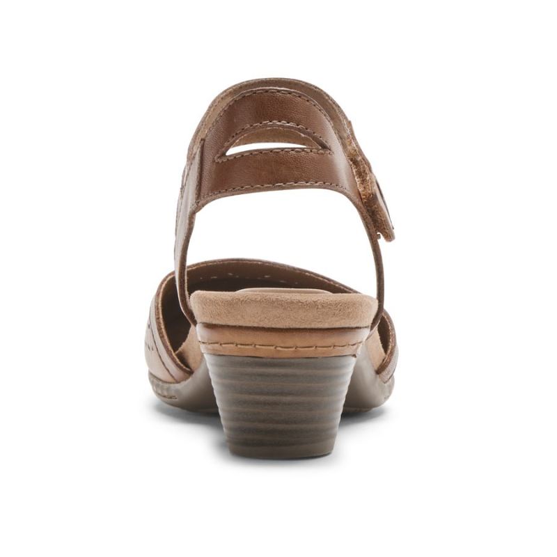 ROCKPORT COBB HILL LAUREL PERFURADO MARY JANE-TAN FEMININO