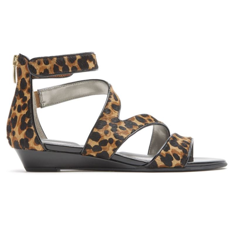SANDÁLIA ROCKPORT TOTAL MOTION ZANDRA COM TIRAS - LEOPARDO BRANCO