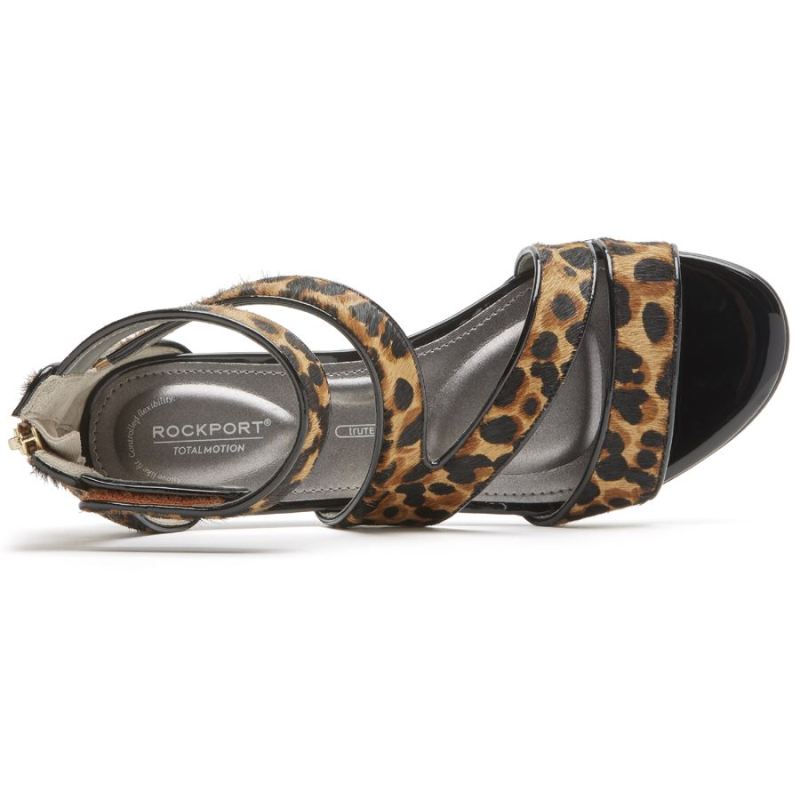 SANDÁLIA ROCKPORT TOTAL MOTION ZANDRA COM TIRAS - LEOPARDO BRANCO