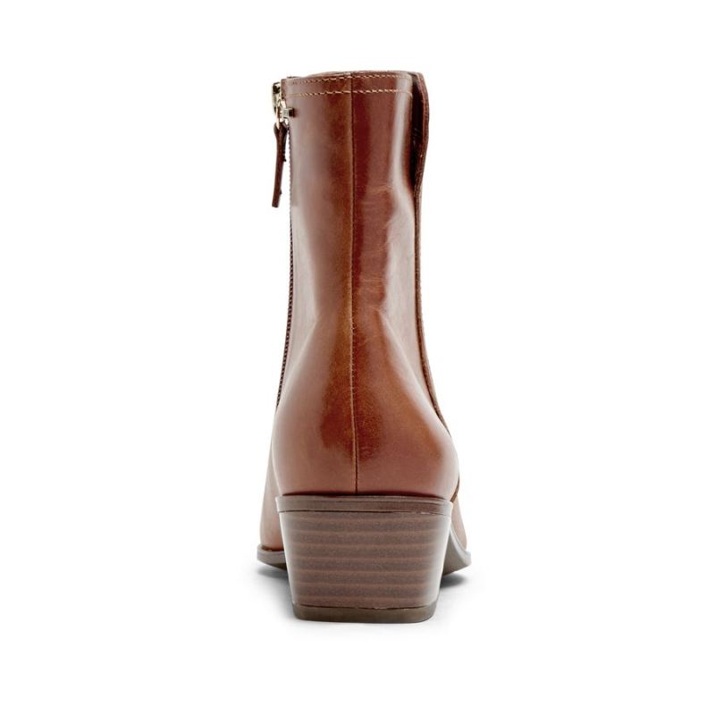 BOTA ROCKPORT FEMININA GEOVANA MID - COURO BRANCO À PROVA D'ÁGUA