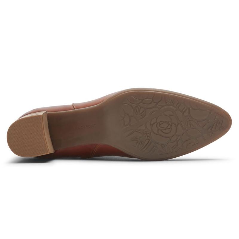 BOTINHA CAMDYN FEMININA ROCKPORT - COURO BRANCO IMPERMEÁVEL