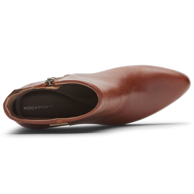 BOTINHA CAMDYN FEMININA ROCKPORT - COURO BRANCO IMPERMEÁVEL