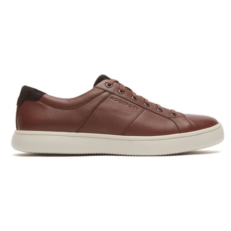 TÊNIS ROCKPORT MASCULINO JARVIS COM CADARÇO NA BEIRA - CONHAQUE