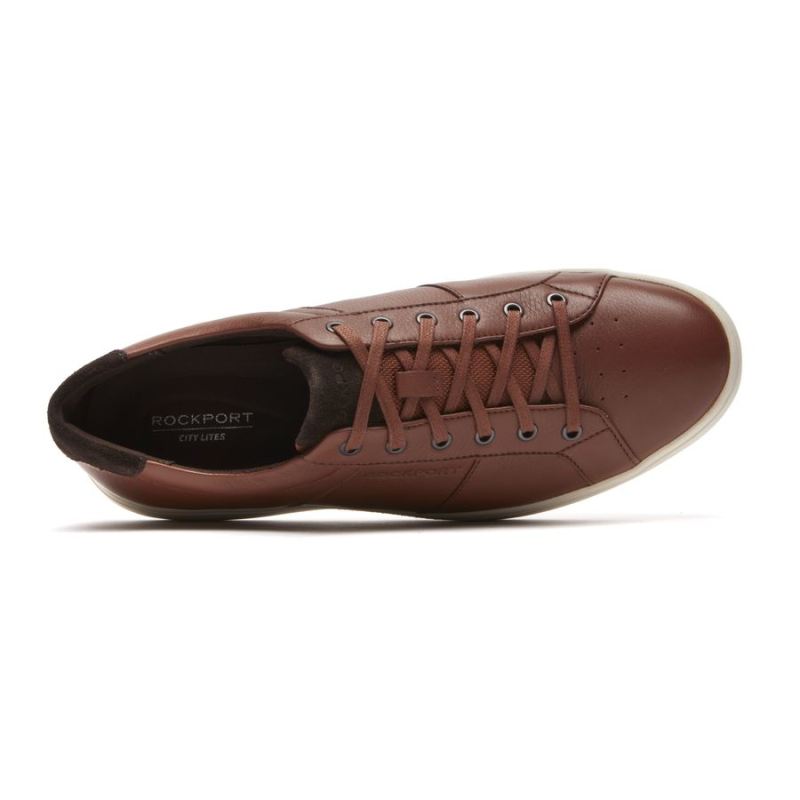 TÊNIS ROCKPORT MASCULINO JARVIS COM CADARÇO NA BEIRA - CONHAQUE