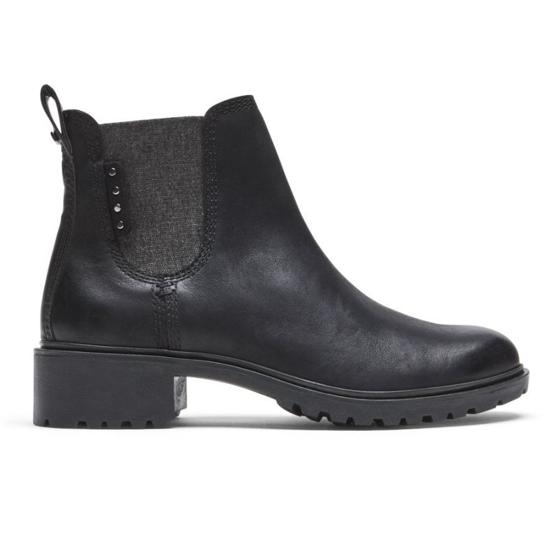 BOTA CHELSEA DE INVERNO COBB HILL FEMININA ROCKPORT - IMPERMEÁVEL - PRETA