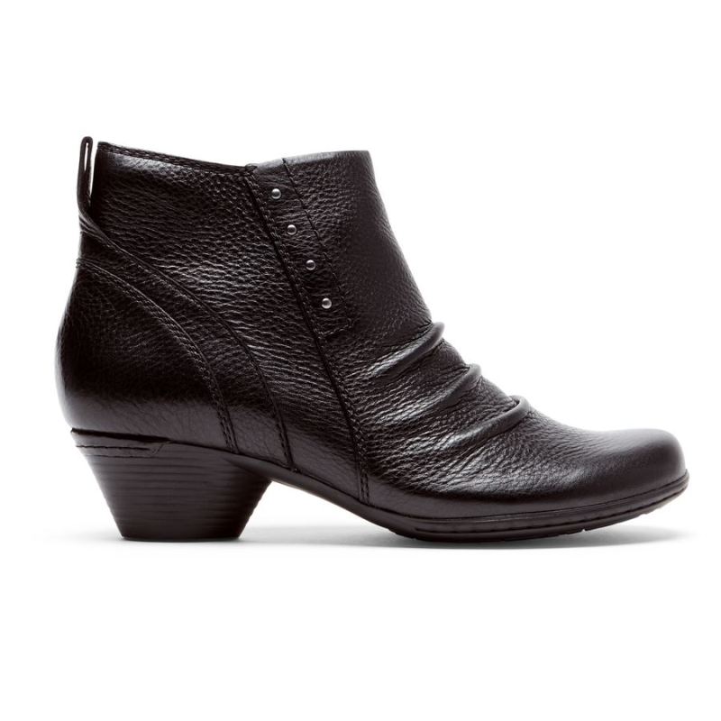 BOTA ROCKPORT FEMININA COM REBITES COBB HILL LAUREL - COURO PRETO