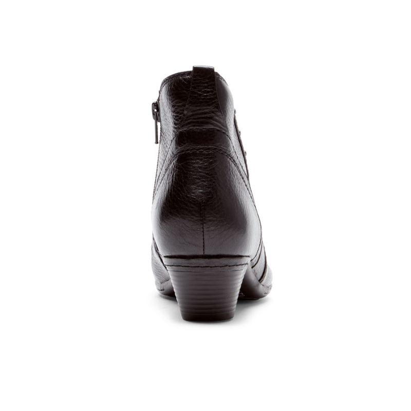 BOTA ROCKPORT FEMININA COM REBITES COBB HILL LAUREL - COURO PRETO