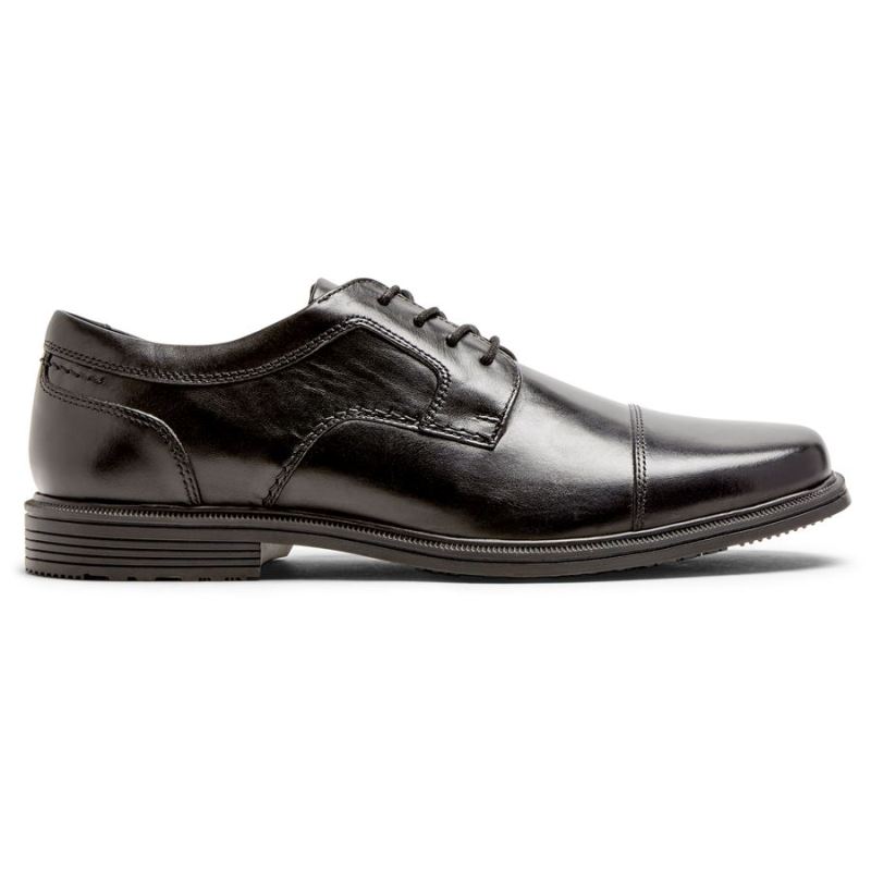BOTA ROCKPORT TAYLOR MASCULINA BICO LISA IMPERMEÁVEL OXFORD - PRETA