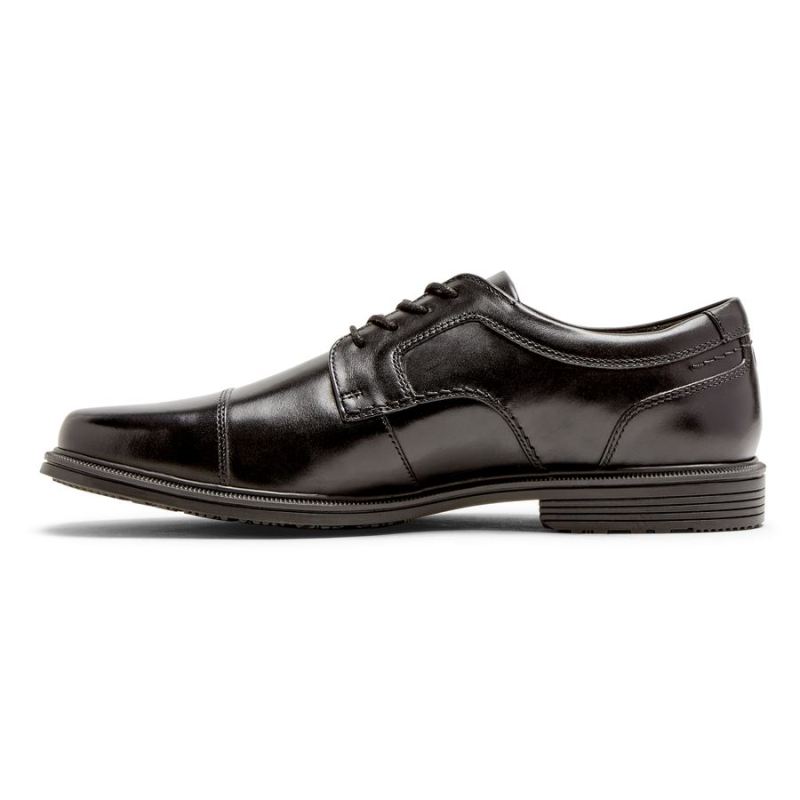 BOTA ROCKPORT TAYLOR MASCULINA BICO LISA IMPERMEÁVEL OXFORD - PRETA