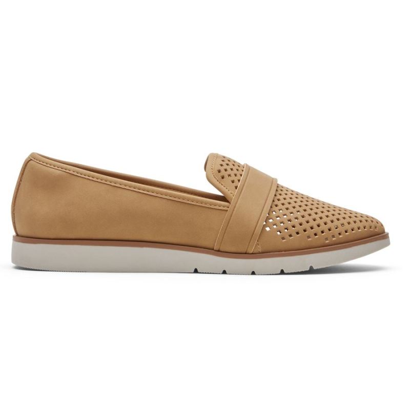 MOCASSINO ROCKPORT FEMININO STACIE PERFURADO - MEL