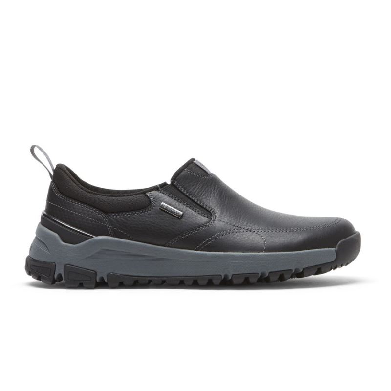 MOCASSINO MASCULINO ROCKPORTGLASTONBURY SLIP-ON - IMPERMEÁVEL - COURO/CAMURÇA PRETO